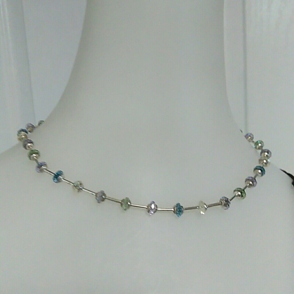 & Other Stories Jewelry - GARGANTUAN SILVER BLUE & TRANSPARENT STONS.